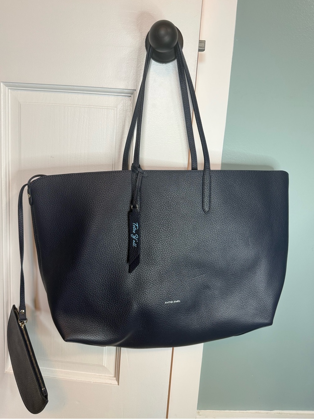 Draper James Pebble Leather Tote Bag